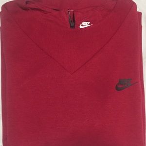 Nike Tech Knit Fleece Burgundy Sweatshirt Top NWT